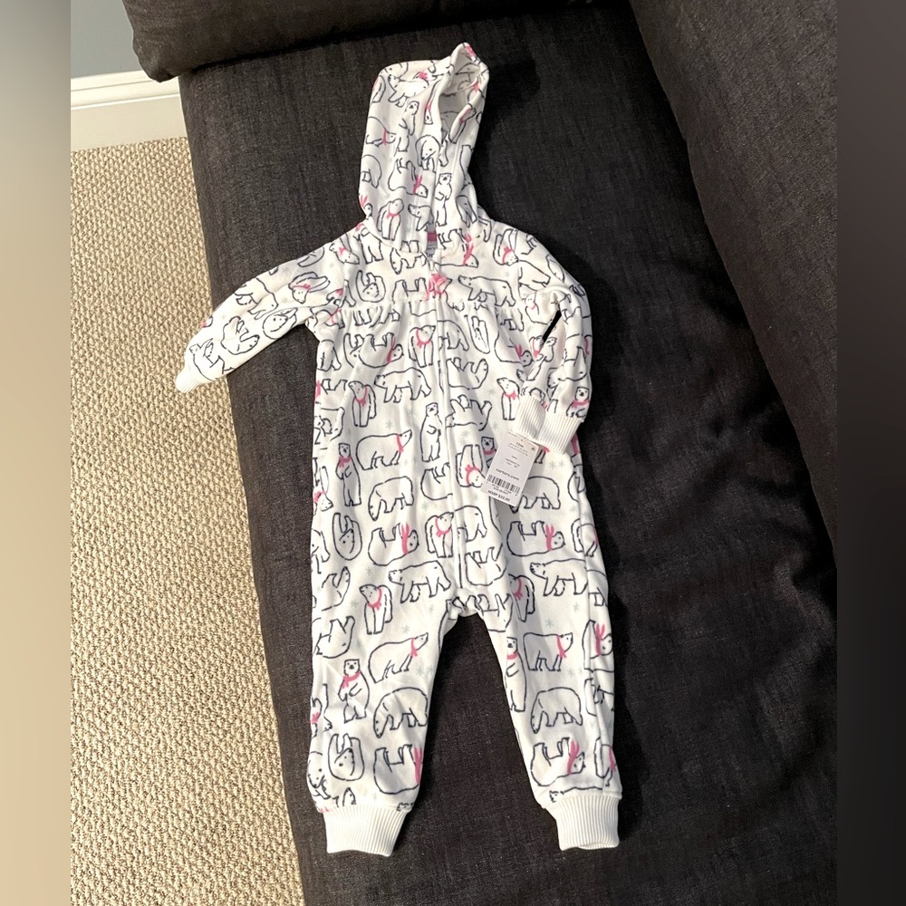 Fleece Carter’s Jumpsuit, 12M — NWT